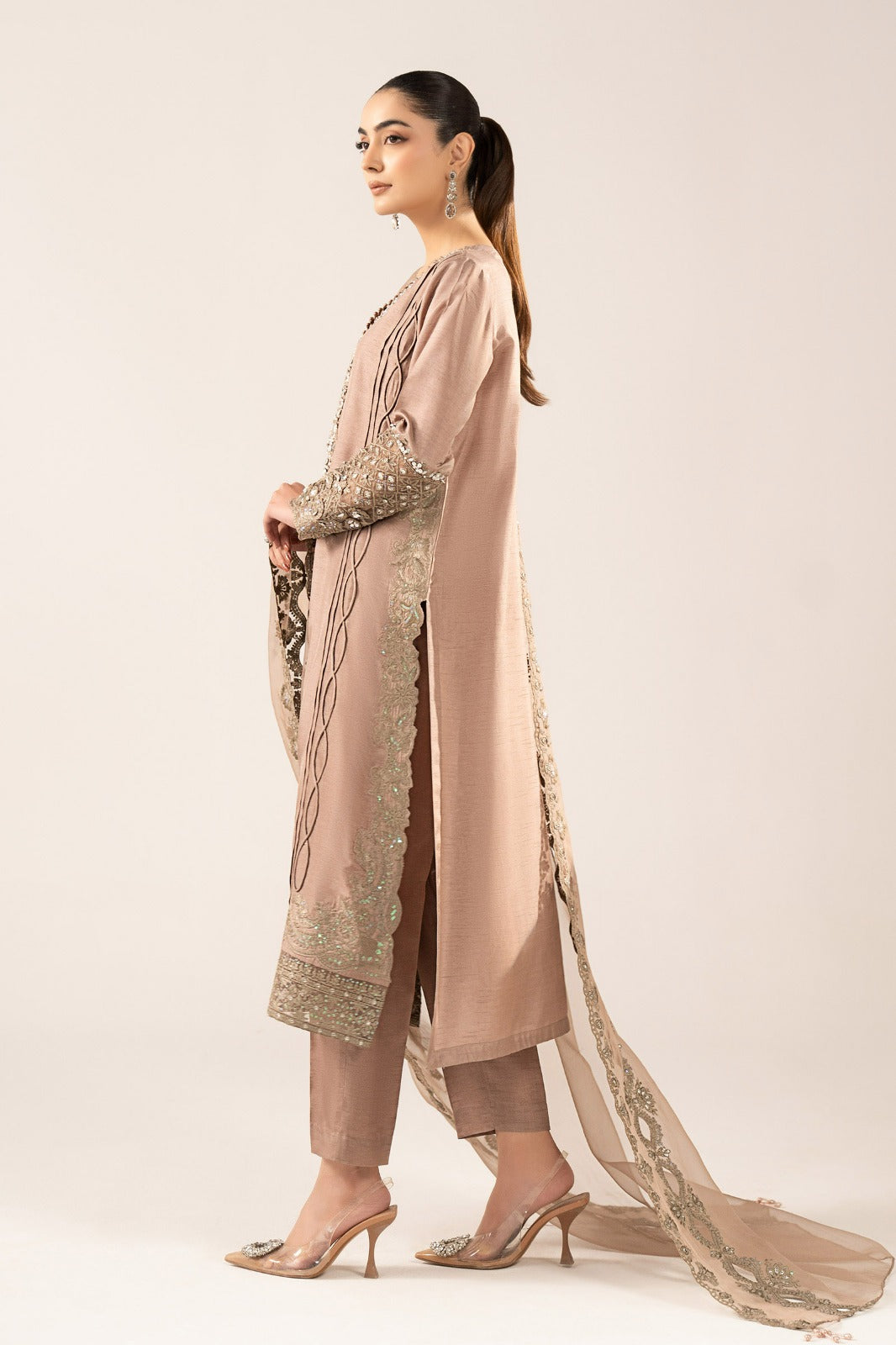 Maria B | Eid Collection 26 | 3 Piece Embroidered Raw Silk Suit