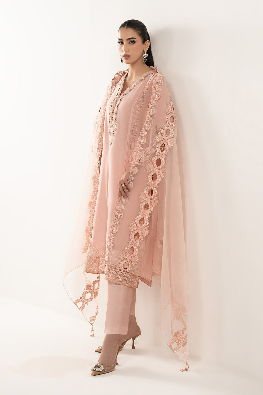 Maria B | Eid Collection 26 | 3 Piece Embroidered Raw Silk Suit