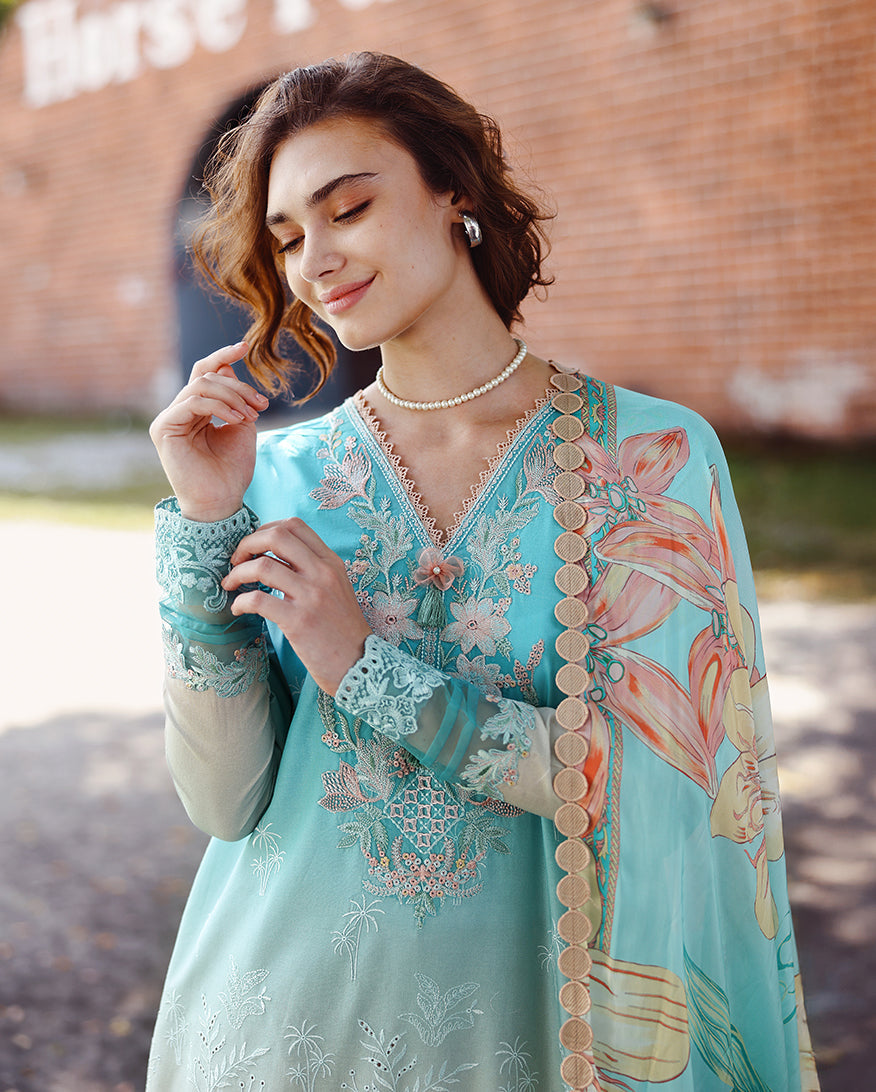 Mushq | Solace | Ombre Chikankari | Whispered Dawn