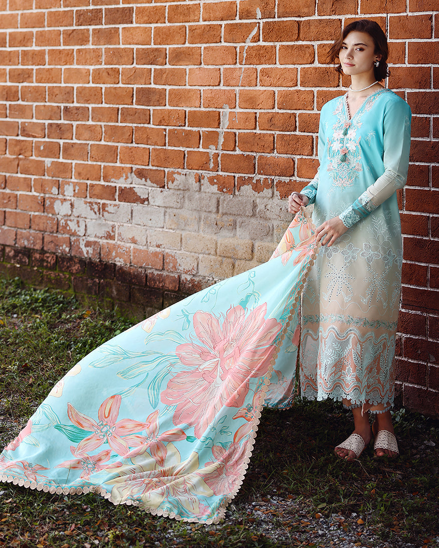 Mushq | Solace | Ombre Chikankari | Whispered Dawn