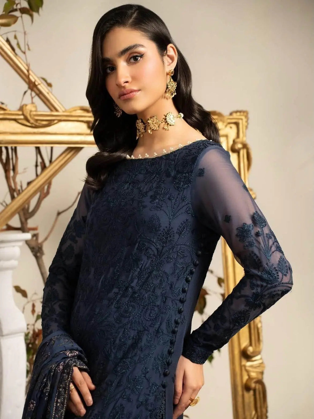 Naqsh by Zarif Unstitched Festive Formal 3 Piece Suit ZRN-08 JESSY - House Of Anaya