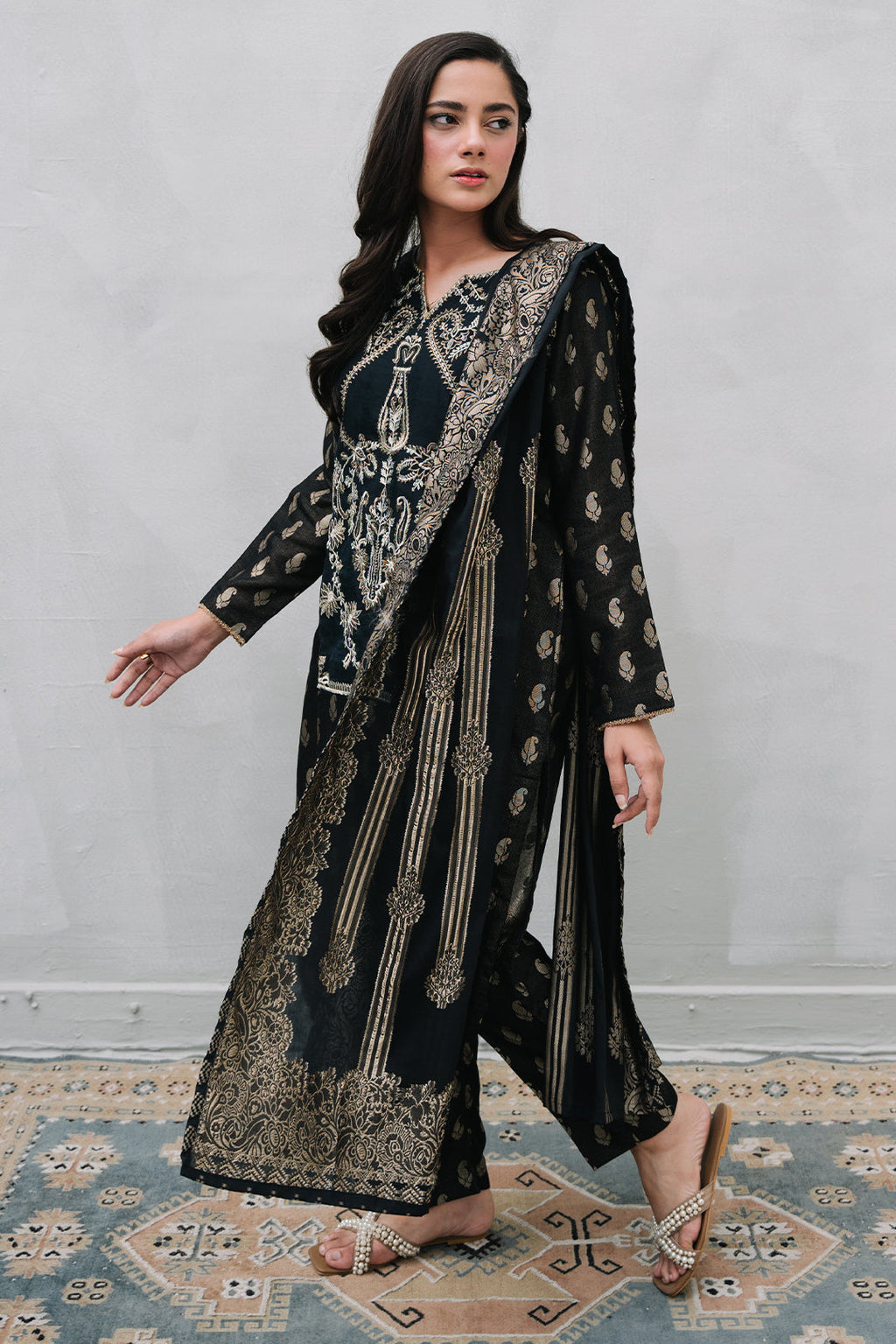 Zellbury | Summer Pret | Embroidered Kurta Dupatta Trouser - 3256 - Libasekhas