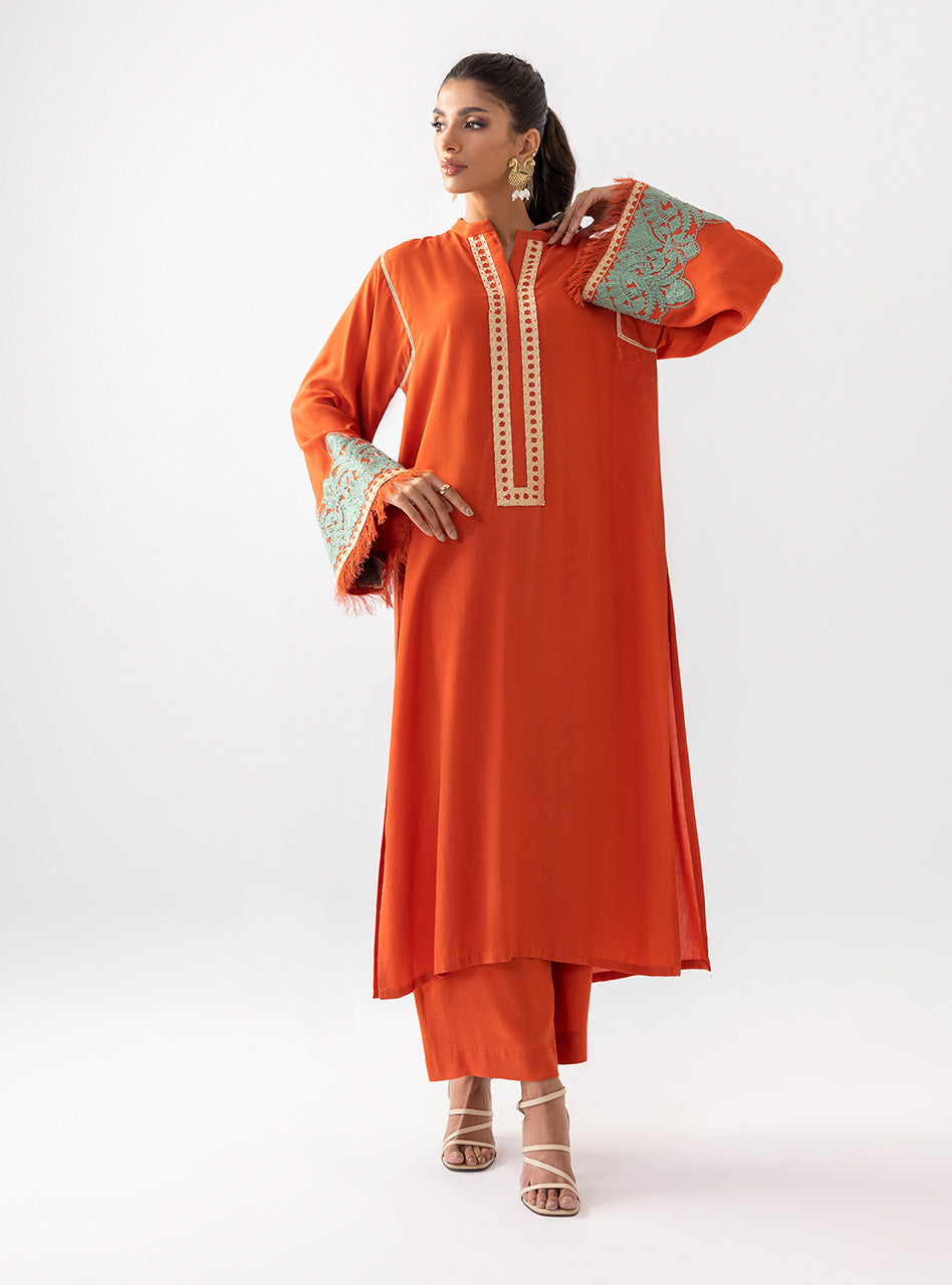 Zainab Chottani | Aara Casual Pret | Pumpkin Opal - Riwayat-e-Khas
