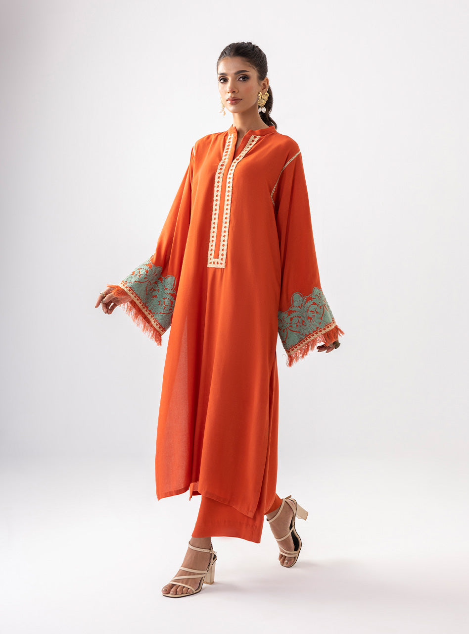 Zainab Chottani | Aara Casual Pret | Pumpkin Opal - Riwayat-e-Khas