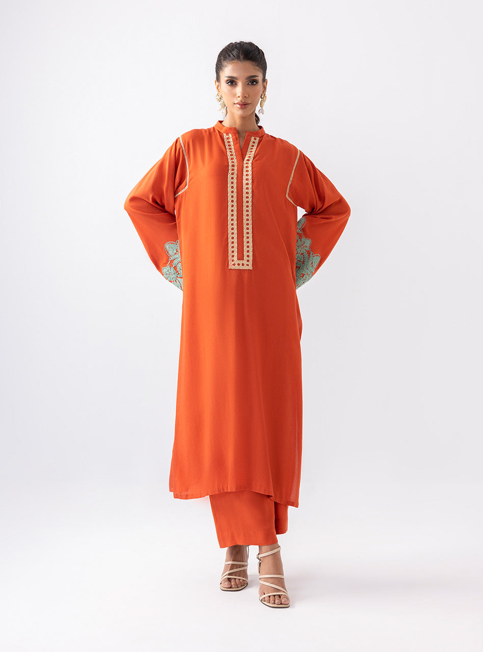 Zainab Chottani | Aara Casual Pret | Pumpkin Opal - Riwayat-e-Khas