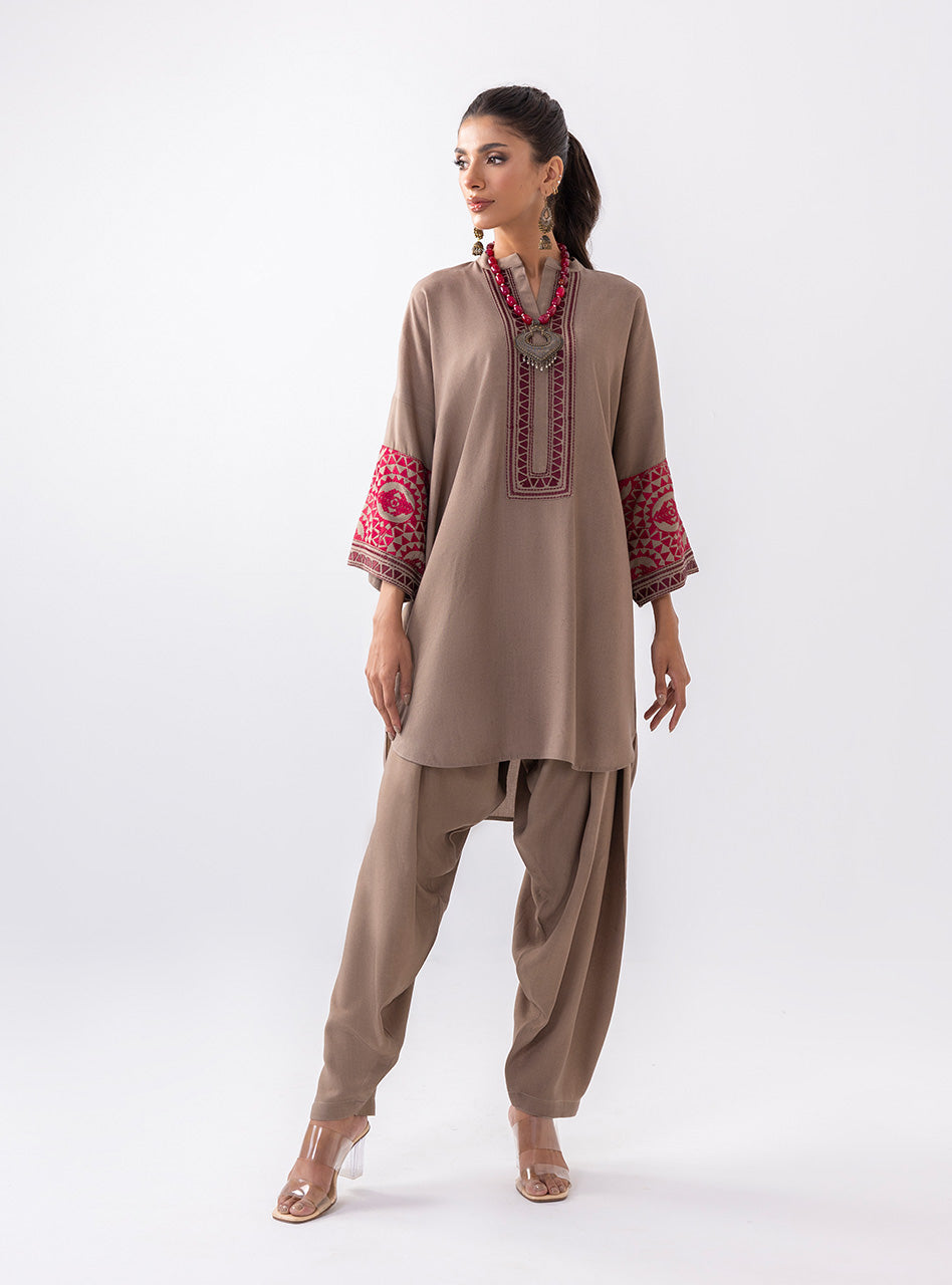 Zainab Chottani | Aara Casual Pret |  Sandy Beige - Riwayat-e-Khas