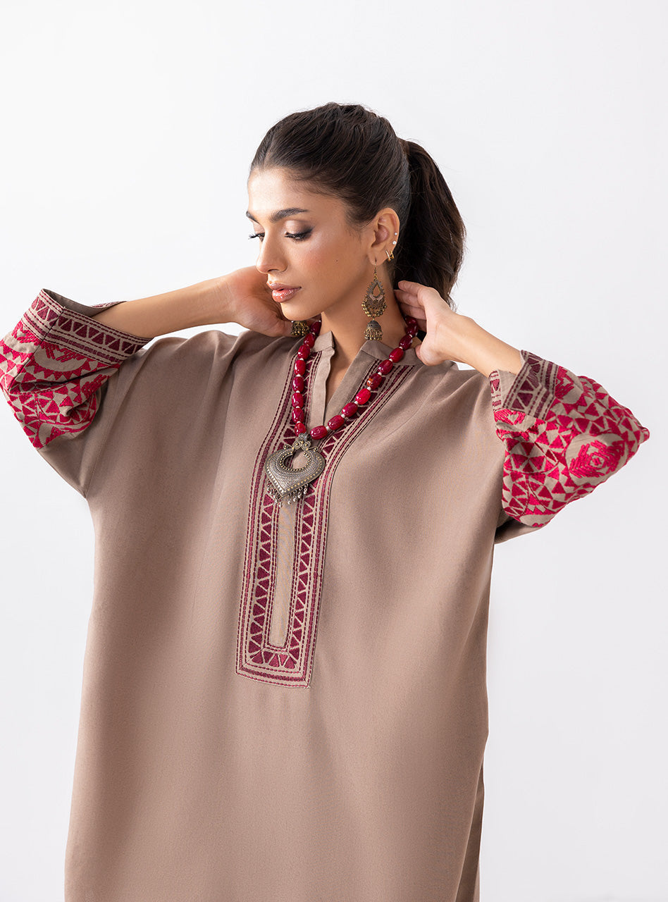 Zainab Chottani | Aara Casual Pret |  Sandy Beige - Riwayat-e-Khas