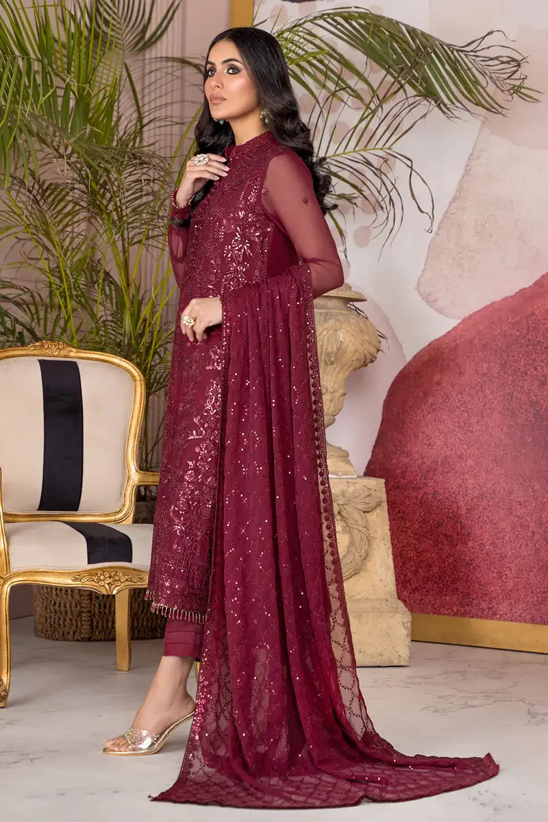 Zarif | Afreen Formals | ZA 04 MULBERRY - House Of Anaya