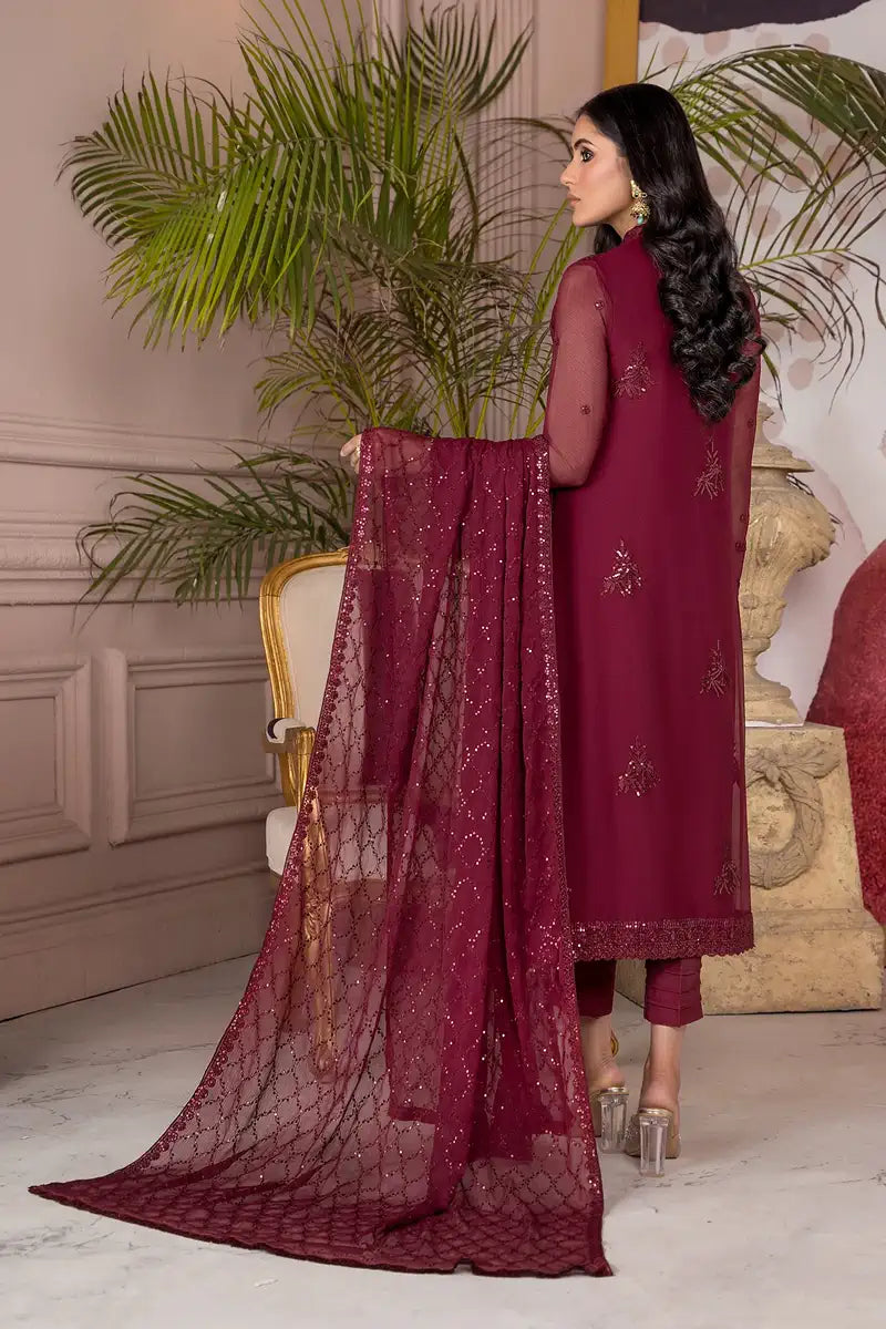 Zarif | Afreen Formals | ZA 04 MULBERRY - House Of Anaya