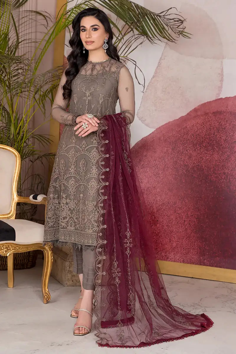 Zarif | Afreen Formals | ZA 10 DOVE - House Of Anaya