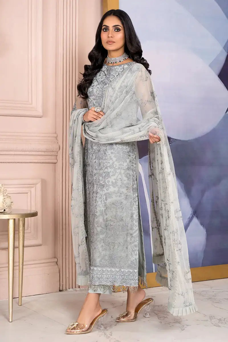 Zarif | Afreen Formals | ZA 02 STEEL Black - House Of Anaya