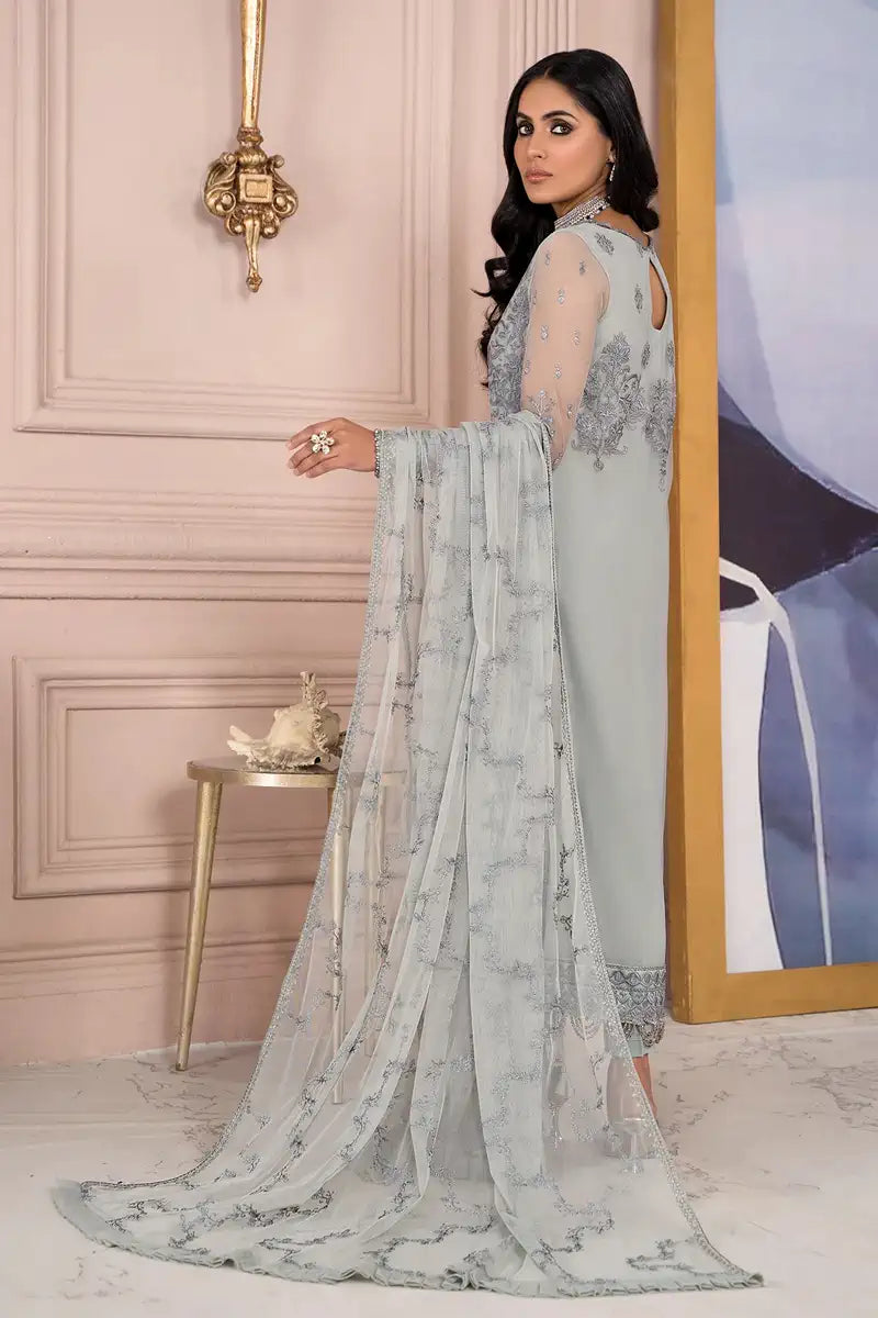 Zarif | Afreen Formals | ZA 02 STEEL Black - House Of Anaya