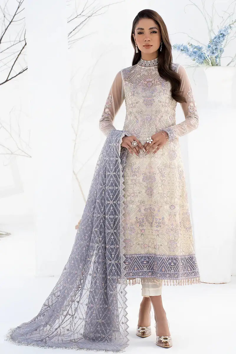 Zarif | LA CELESTE LUXURY Formals | ZLC 02 PEARL WHITE - House Of Anaya