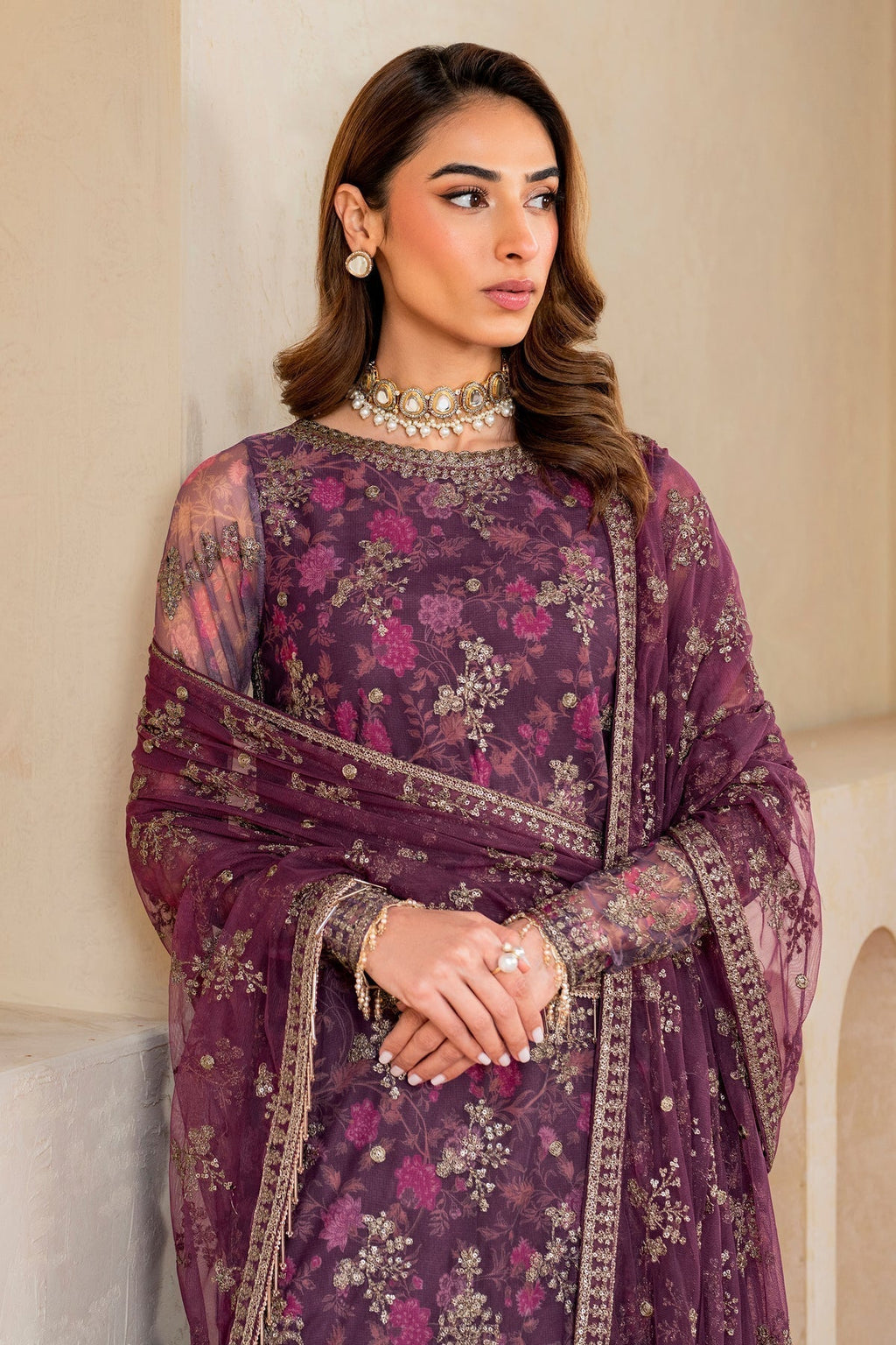 Zarif | Iris Printed Embroidered Edit 24 |  SALVIA