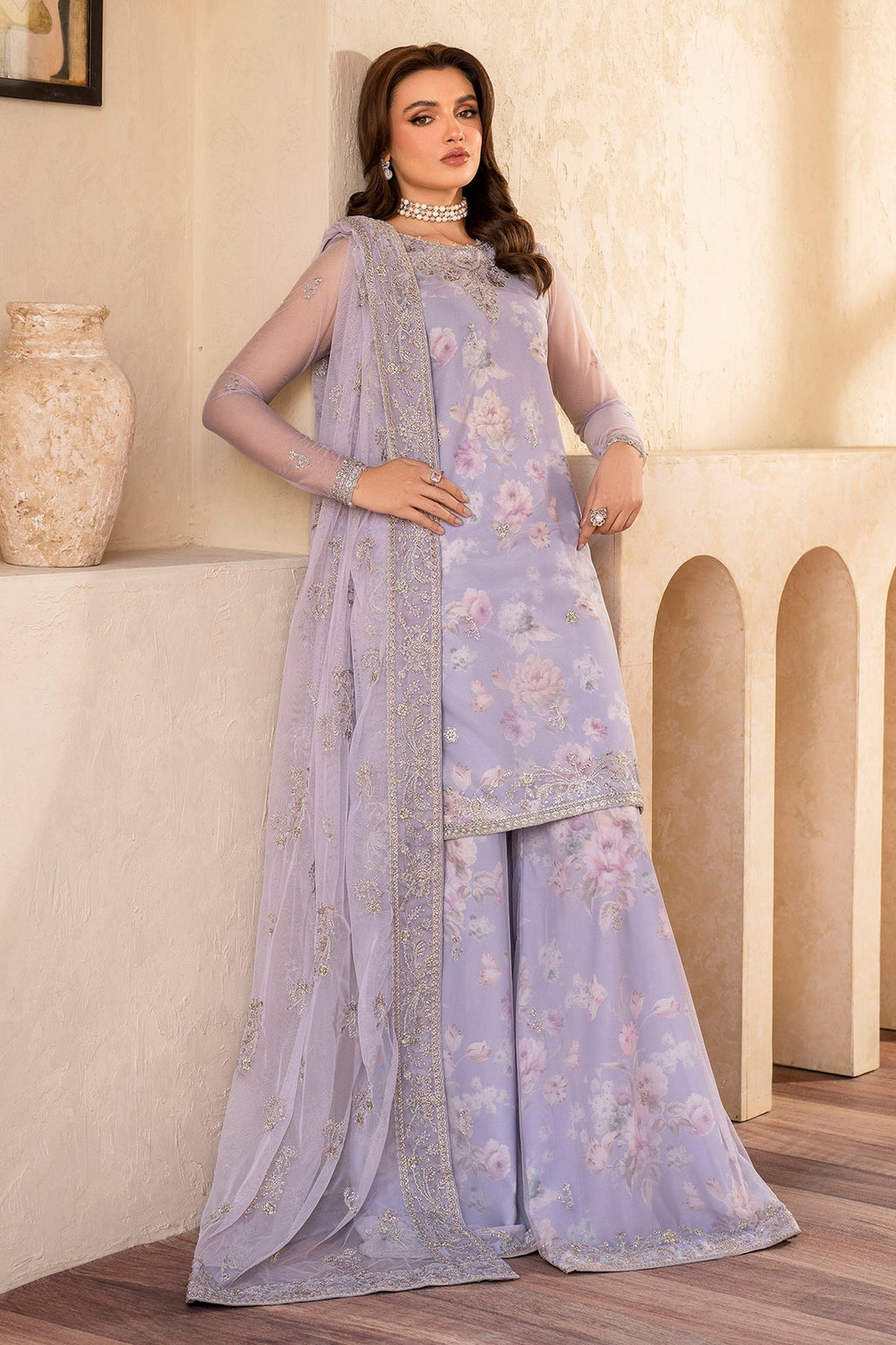 Zarif | Iris Printed Embroidered Edit 24 |  LOTUS