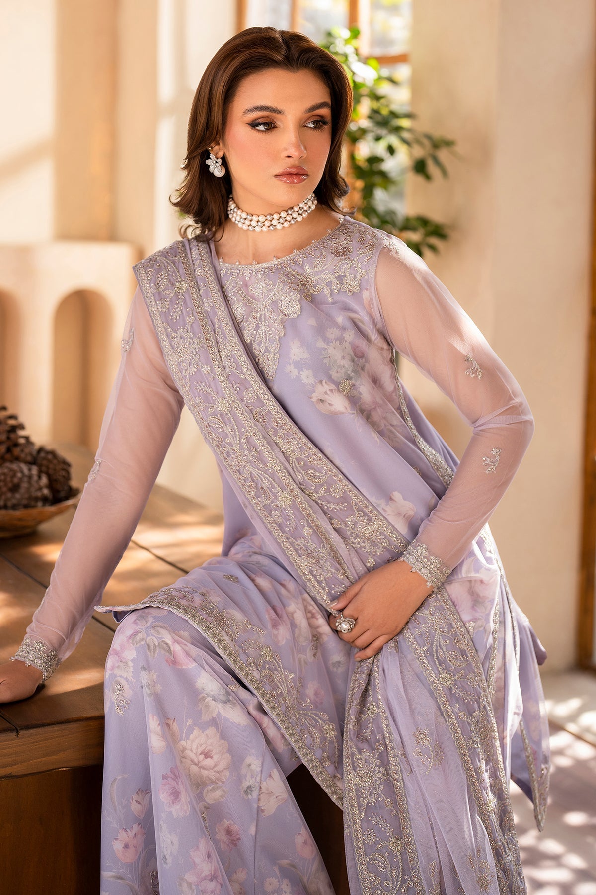 Zarif | Iris Printed Embroidered Edit 24 |  LOTUS