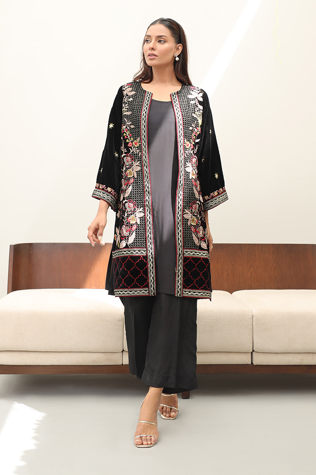 Zellbury | Winter Pret | Embroidered Kurta Trouser - 3273 - Libasekhas