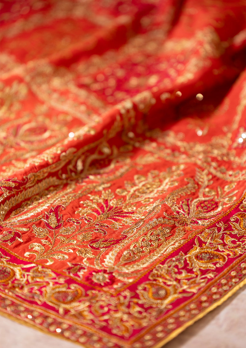 Aik Atelier | Wedding Festive 26 | CORAL MEDIUM SILK SHAWL