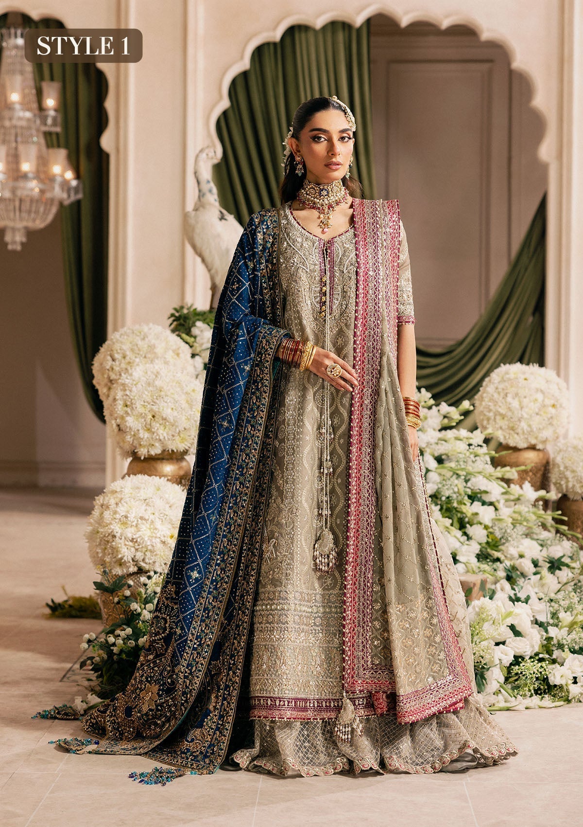WEDDING FESTIVE ’26 VOL. 1 - ROYAL BLUE MEDIUM SILK SHAWL