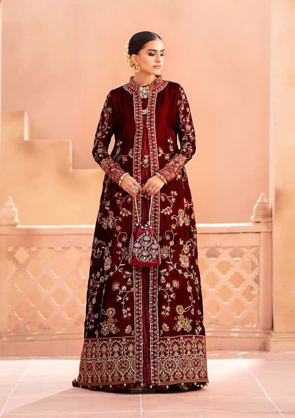 Aik Atelier | Zardozi Velvet 23 | 07 - House Of Anaya