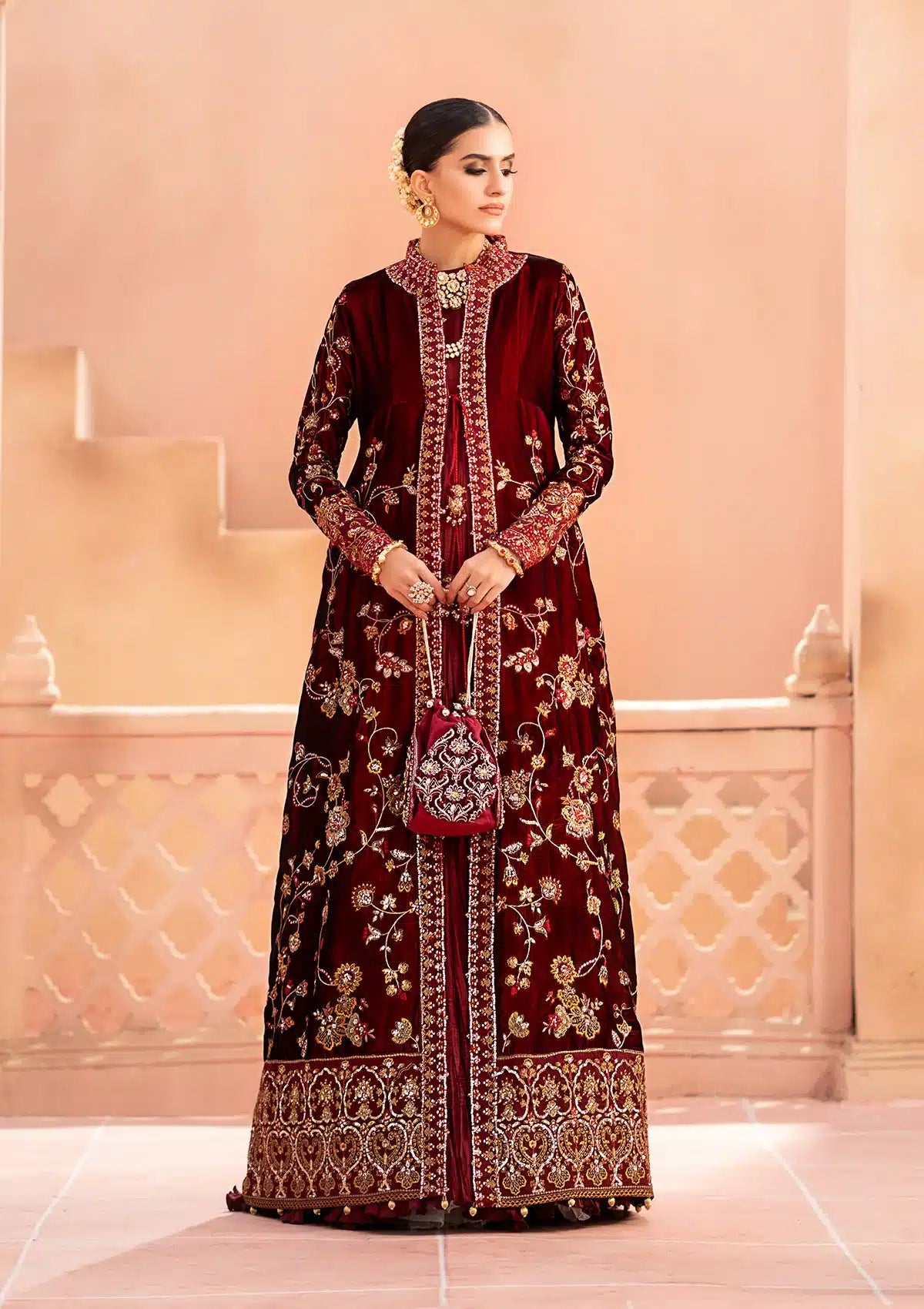 Aik Atelier | Zardozi Velvet 23 | 07 - House Of Anaya