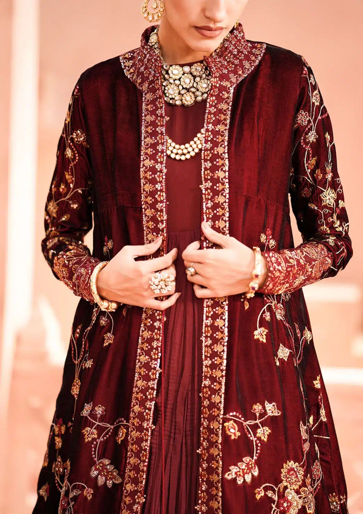 Aik Atelier | Zardozi Velvet 23 | 07 - House Of Anaya