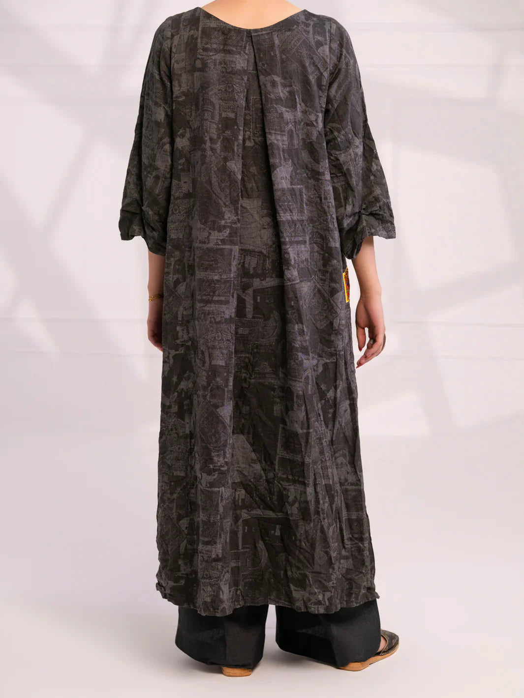 Almirah | Tale of heritage | Charcoal Denim Kurti - AL-LK-1078