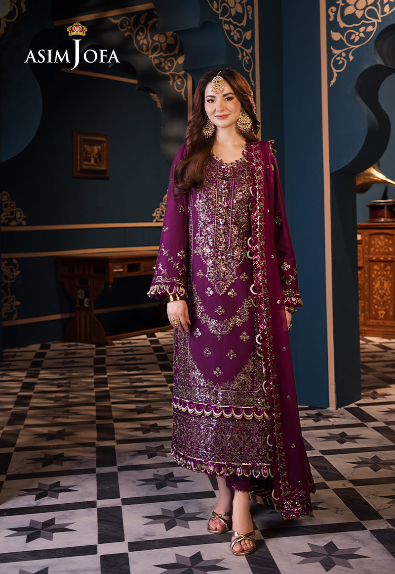 Asim Jofa | Fasana e Ishq Eid Luxury Lawn | AJFI-11 - House Of Anaya