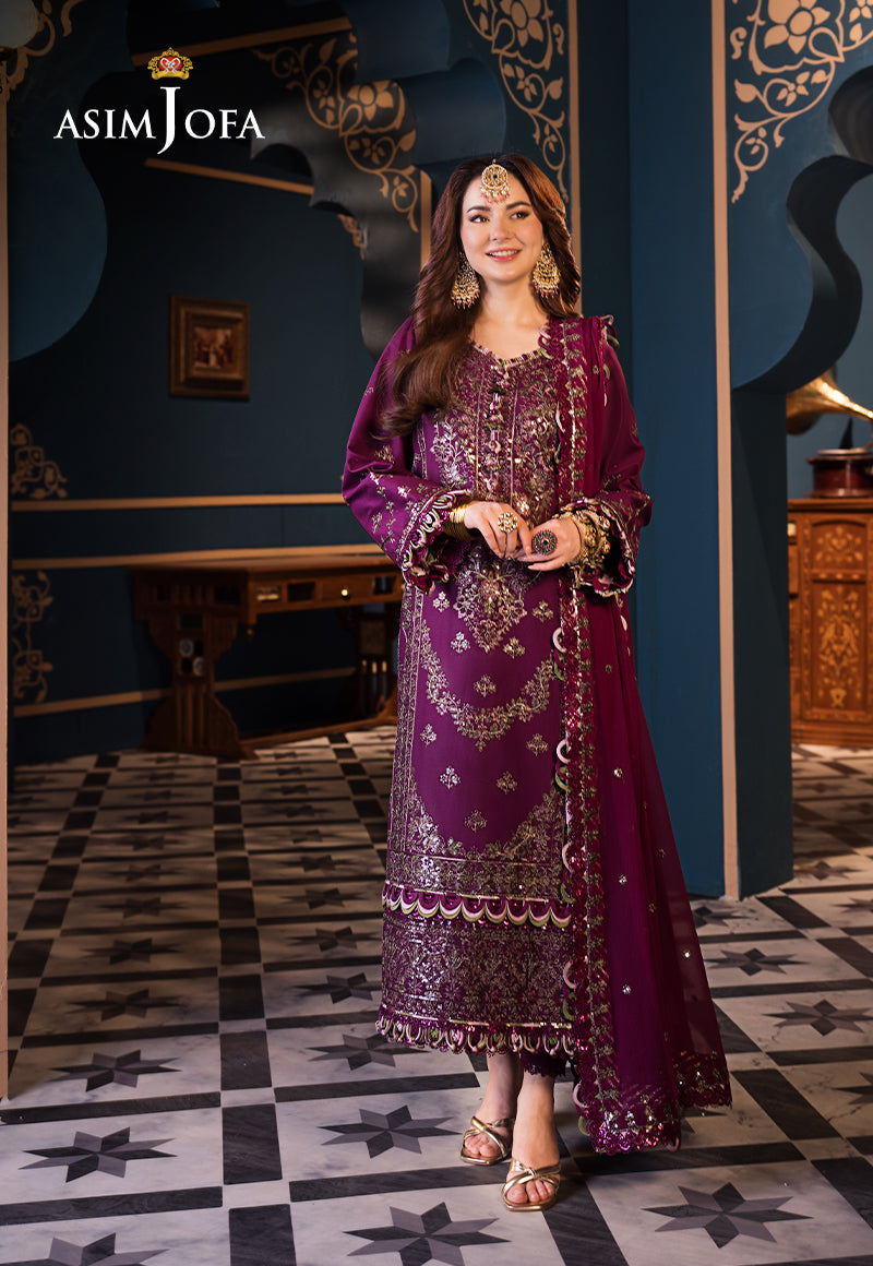 Asim Jofa | Fasana e Ishq Eid Luxury Lawn | AJFI-11 - House Of Anaya