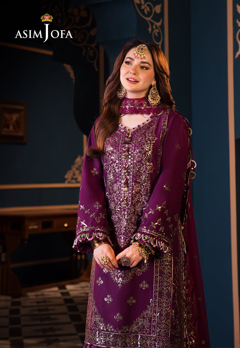 Asim Jofa | Fasana e Ishq Eid Luxury Lawn | AJFI-11 - House Of Anaya