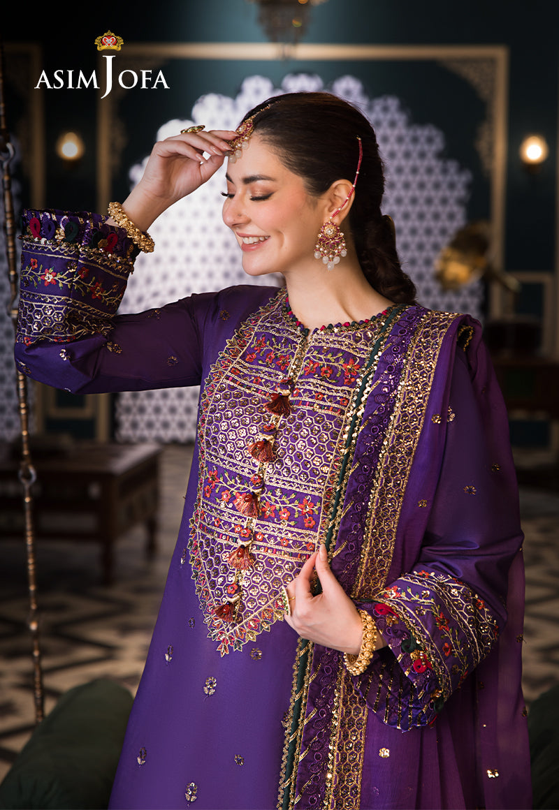 Asim Jofa | Fasana e Ishq Eid Luxury Lawn | AJFI-16 - House Of Anaya