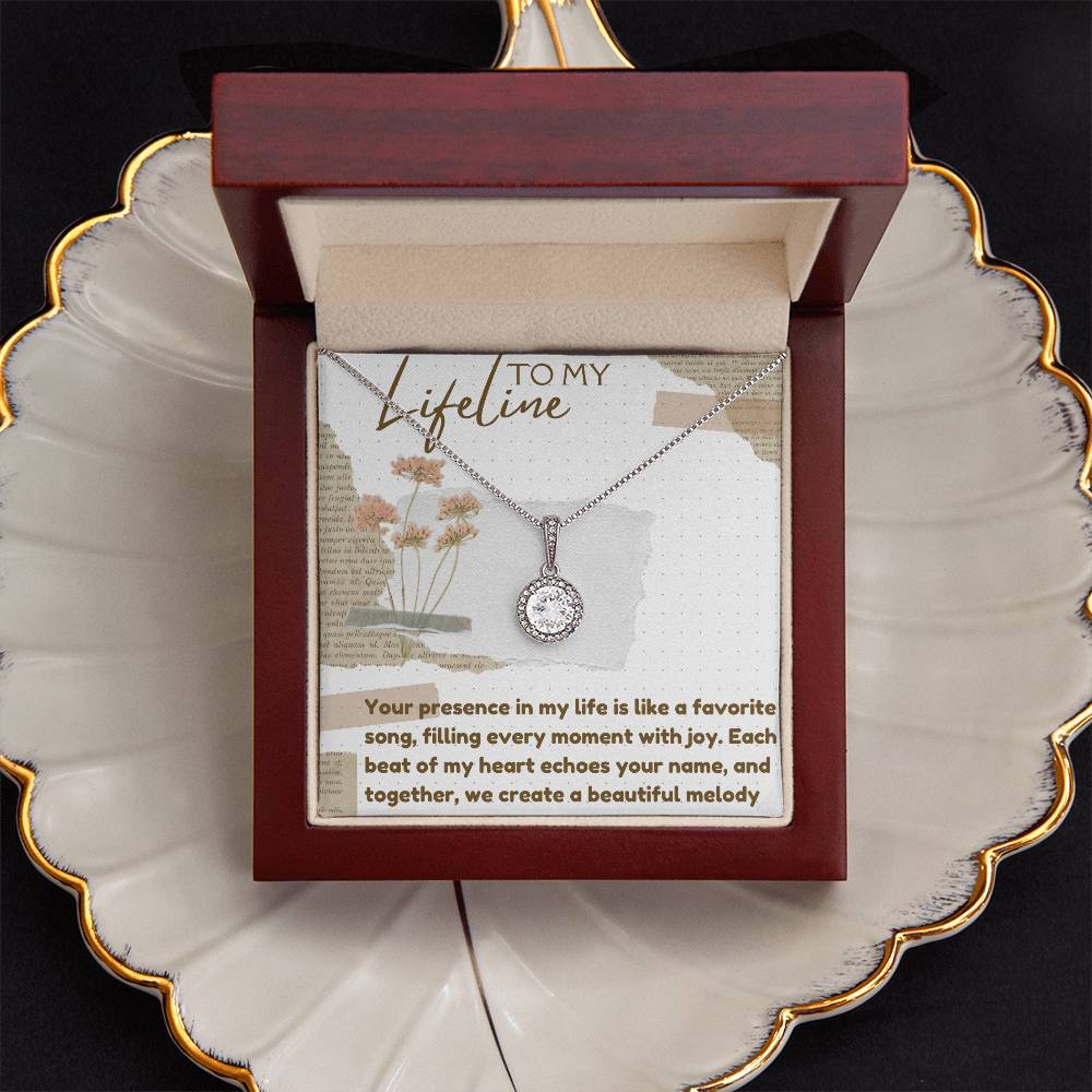 Eternal Hope Silver Necklace for Valentines , Birthdays and Weddings with Beautiful Custom Message - Riwayat-e-khas