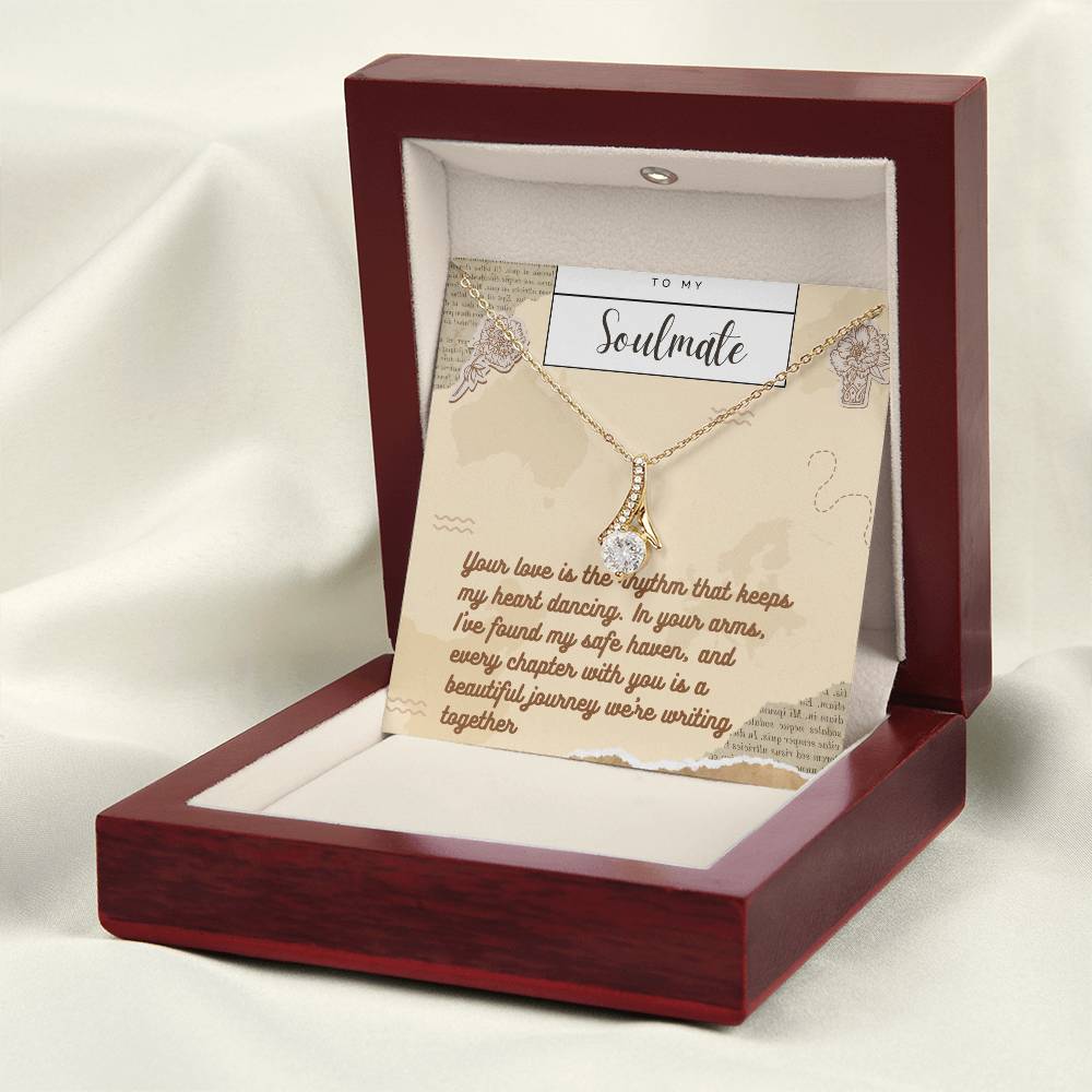 Alluring Beauty Necklace for Valentines , Birthdays and Weddings with Beautiful Custom Message - Riwayat-e-khas