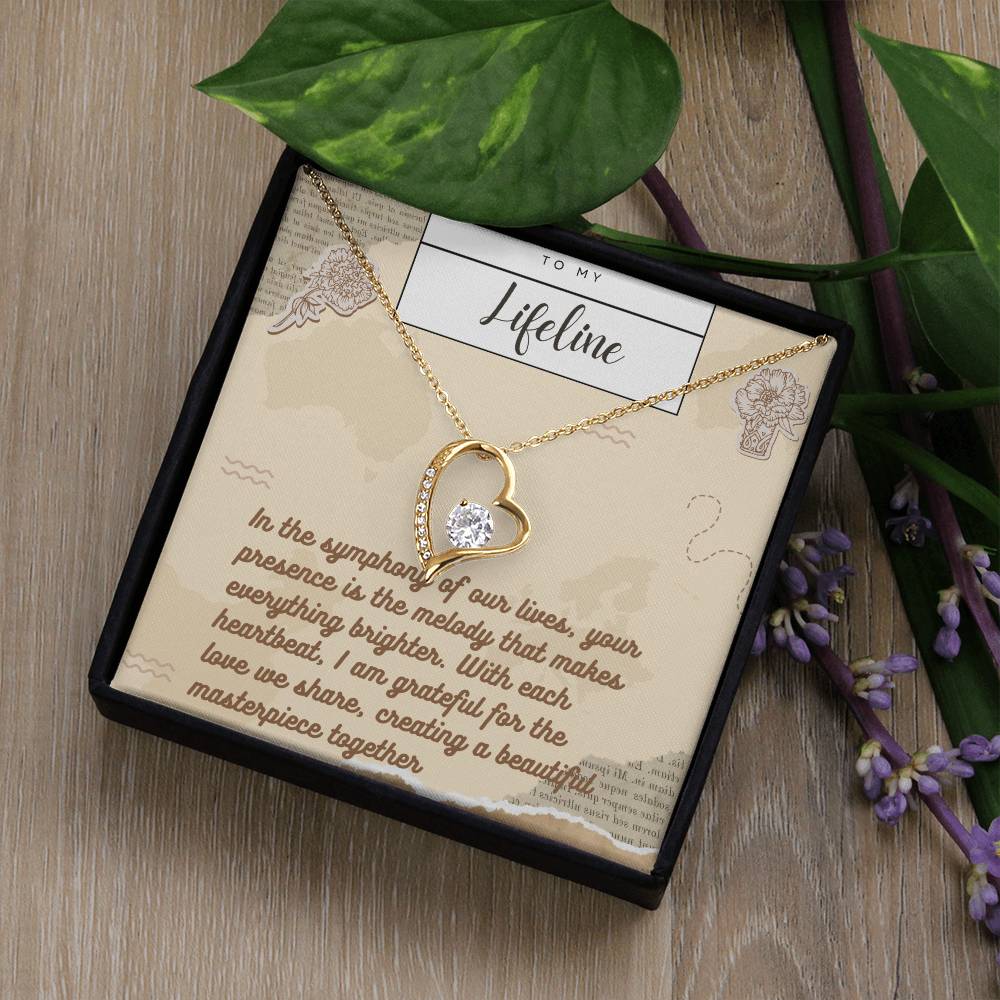 Forever Love Necklace for Valentines , Birthdays and Weddings with Beautiful Custom Message - Riwayat-e-khas