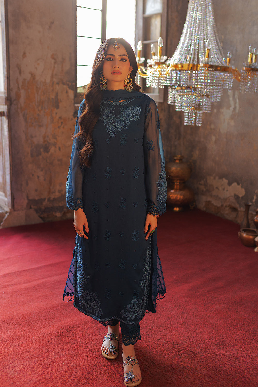 Azure | Ensembles Embroidered Formals | Botanical Bliss - Riwayat-e-Khas