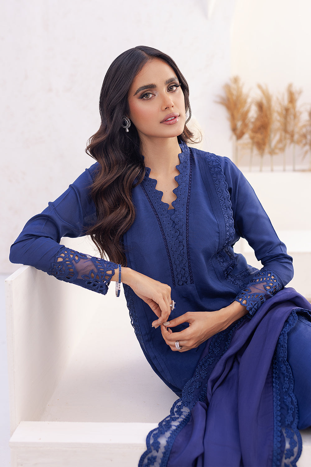 Azure | Ensembles Embroidered Formals | Imperial Iris - Riwayat-e-Khas