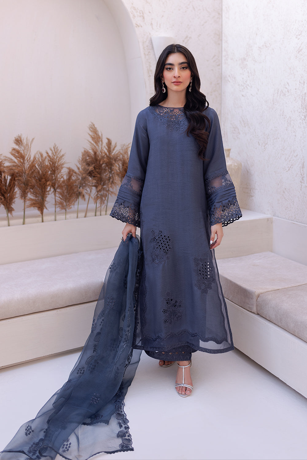 Azure | Ensembles Embroidered Formals | Misty Dream - Riwayat-e-Khas