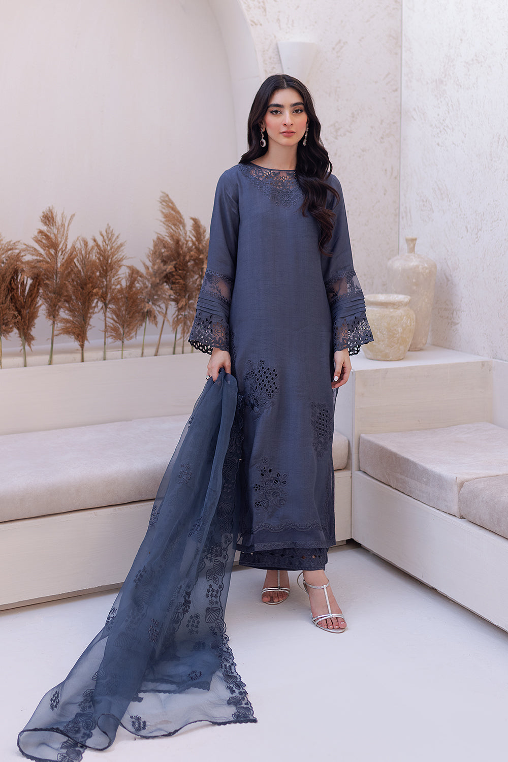 Azure | Ensembles Embroidered Formals | Misty Dream - Riwayat-e-Khas