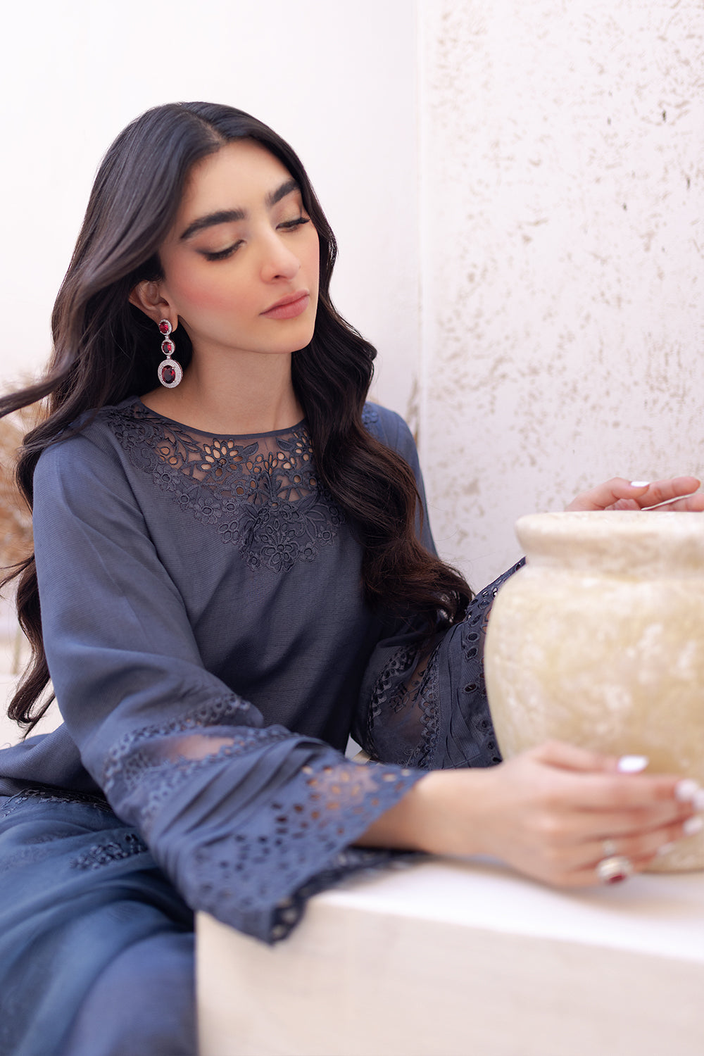 Azure | Ensembles Embroidered Formals | Misty Dream - Riwayat-e-Khas