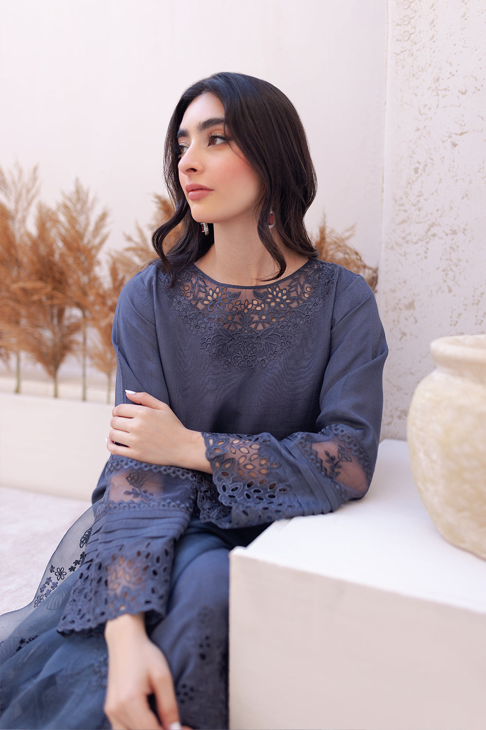 Azure | Ensembles Embroidered Formals | Misty Dream - Riwayat-e-Khas
