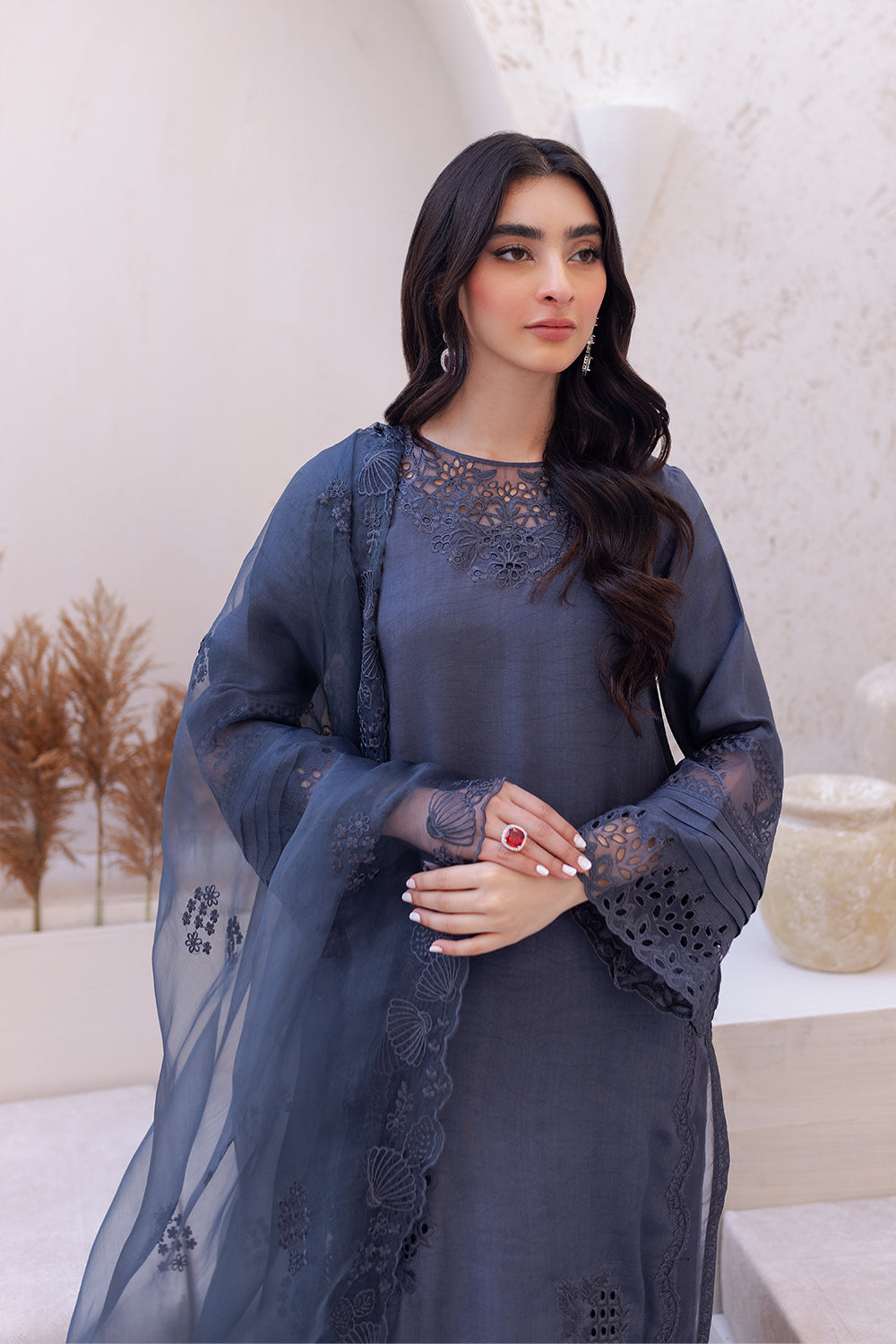 Azure | Ensembles Embroidered Formals | Misty Dream - Riwayat-e-Khas