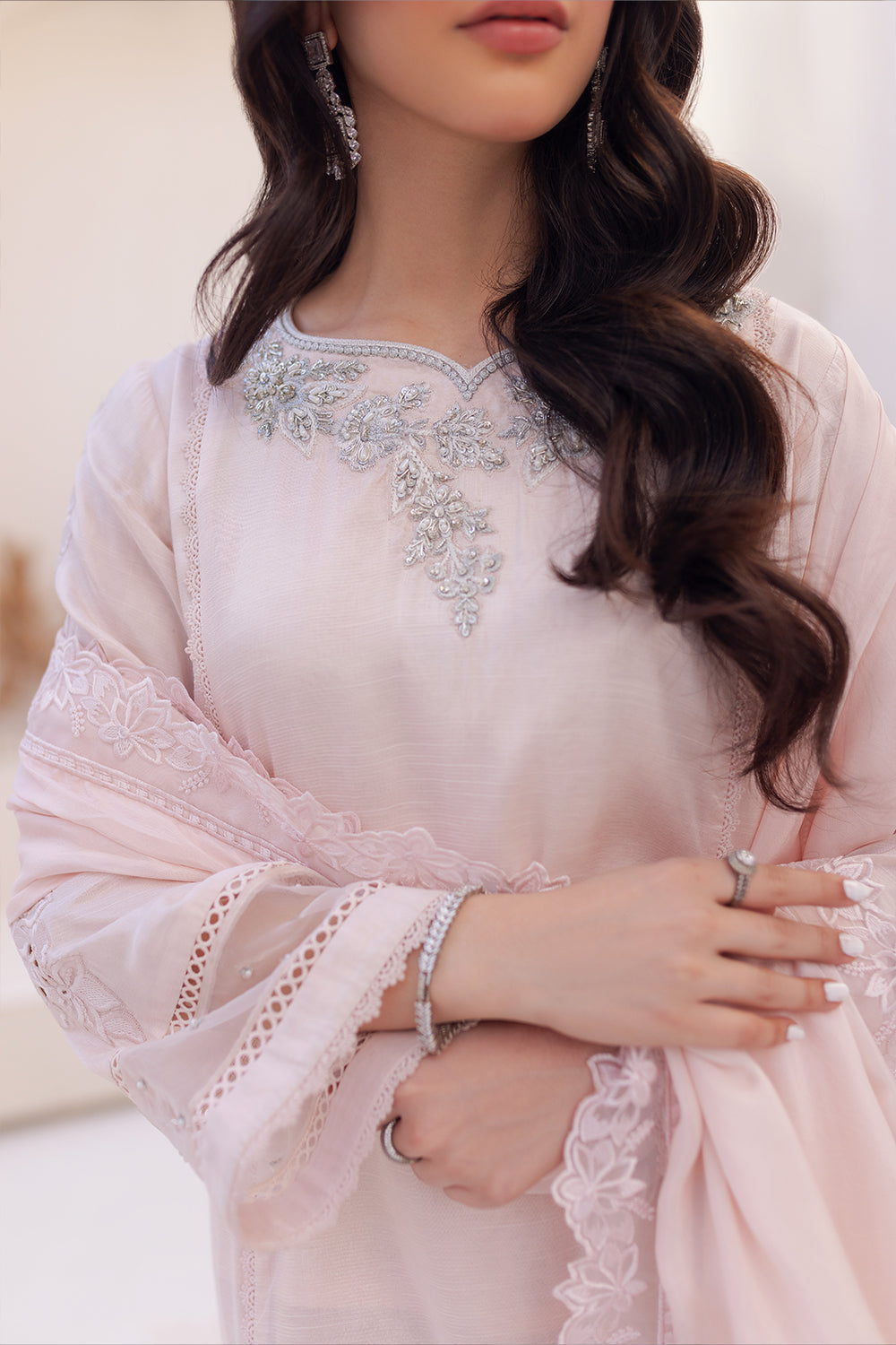 Azure | Ensembles Embroidered Formals | Morganite Magic - Riwayat-e-Khas