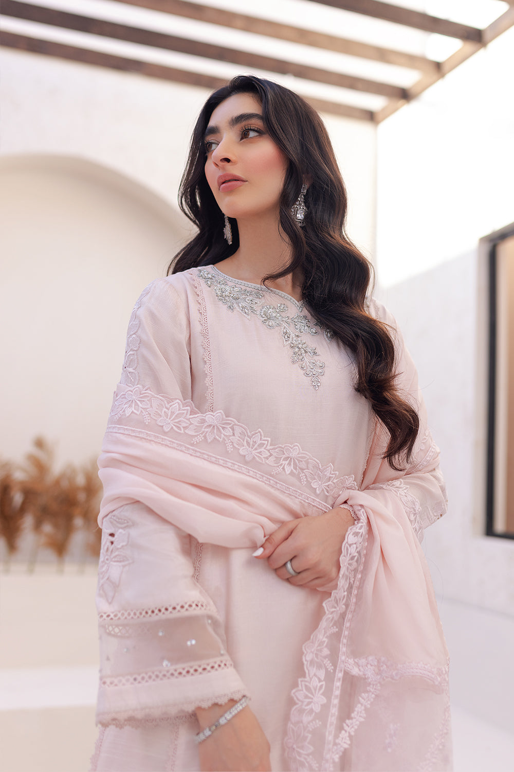 Azure | Ensembles Embroidered Formals | Morganite Magic - Riwayat-e-Khas