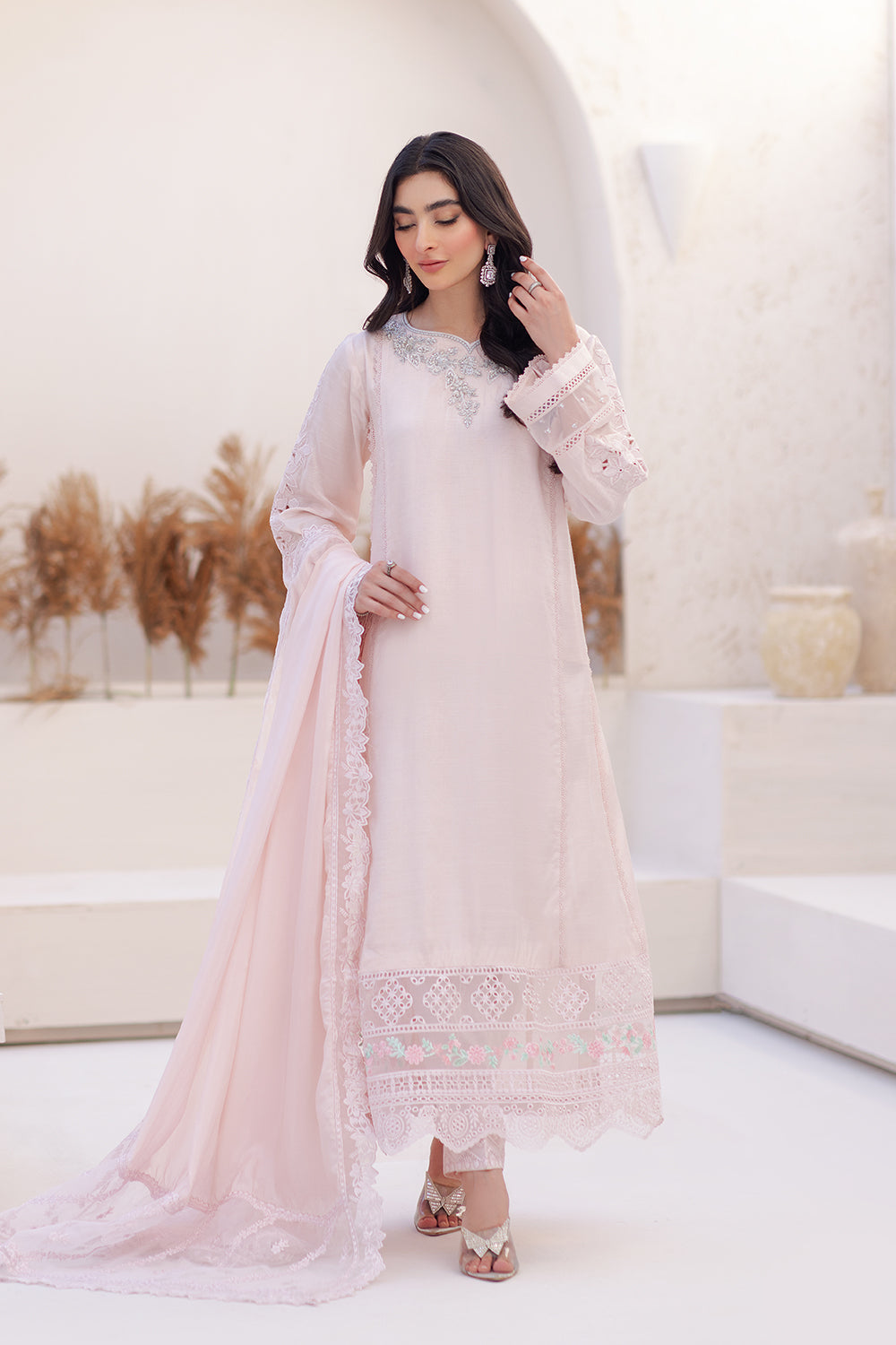 Azure | Ensembles Embroidered Formals | Morganite Magic - Riwayat-e-Khas