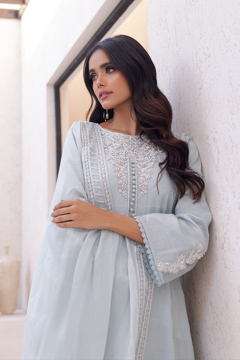 Azure | Ensembles Embroidered Formals | Moss Melody - Riwayat-e-Khas