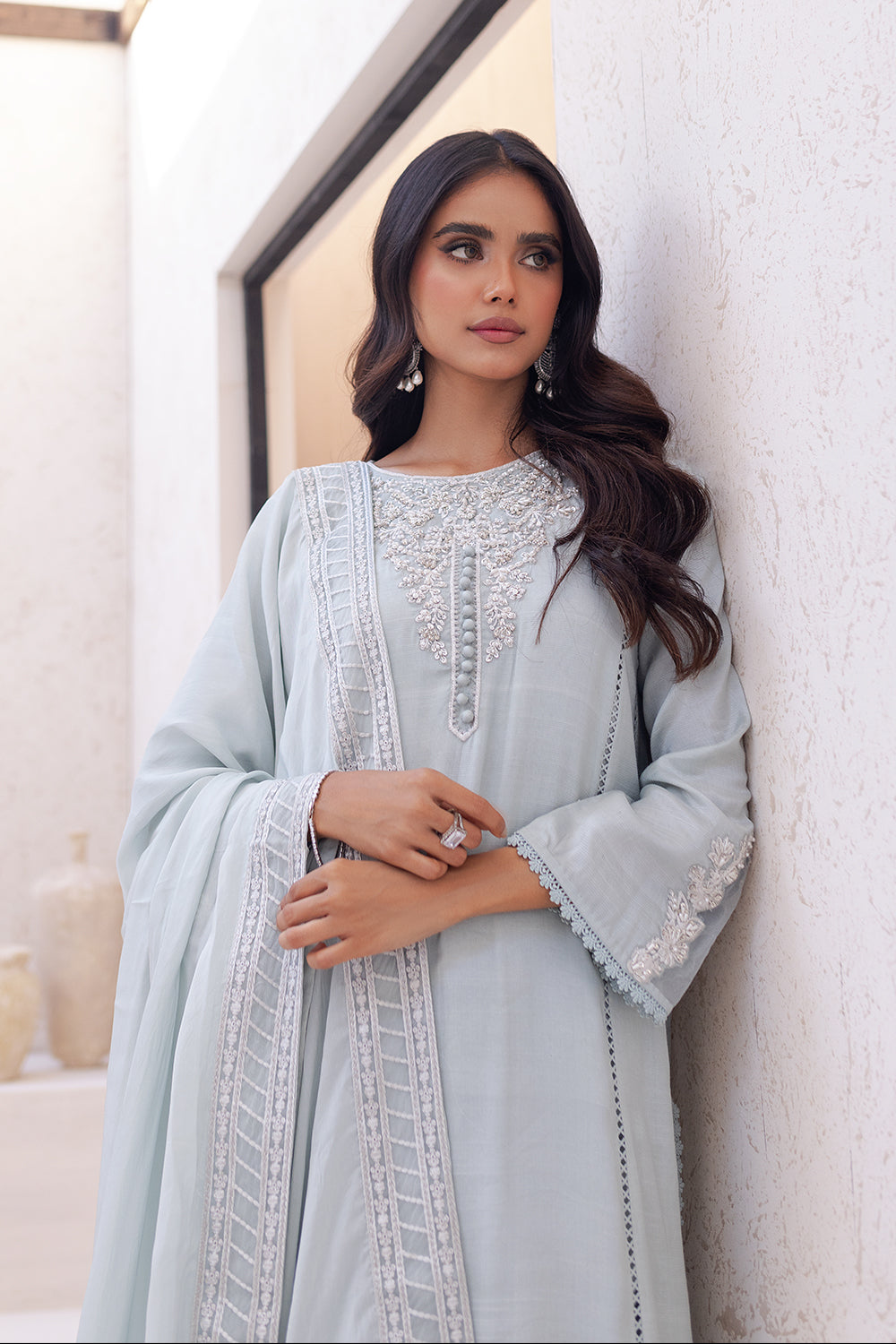 Azure | Ensembles Embroidered Formals | Moss Melody - Riwayat-e-Khas
