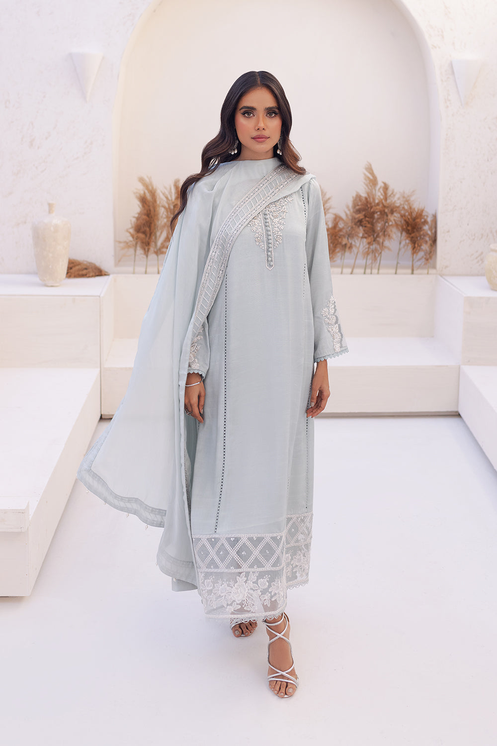 Azure | Ensembles Embroidered Formals | Moss Melody - Riwayat-e-Khas