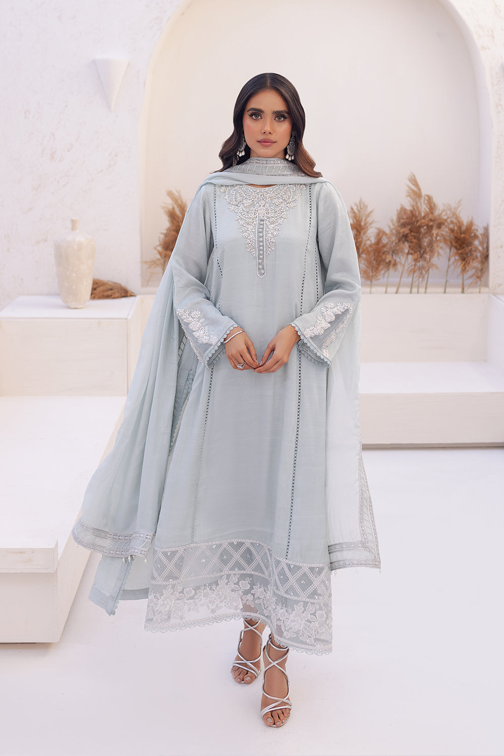Azure | Ensembles Embroidered Formals | Moss Melody - Riwayat-e-Khas