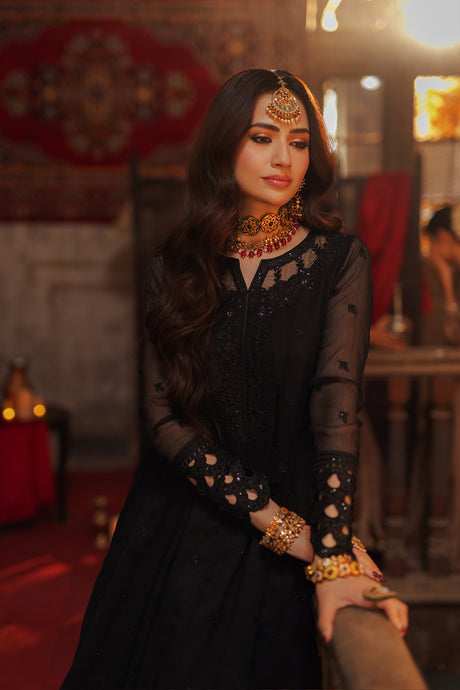 Azure | Ensembles Embroidered Formals | Noir Majesty - Riwayat-e-Khas
