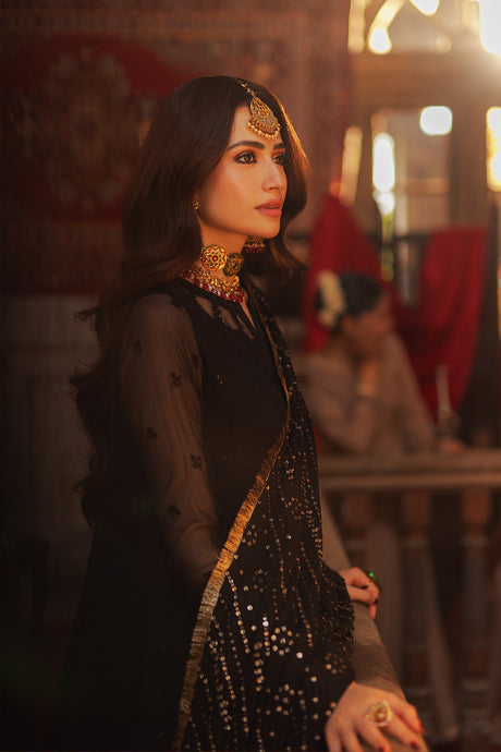 Azure | Ensembles Embroidered Formals | Noir Majesty - Riwayat-e-Khas
